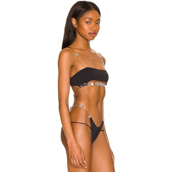 Monica Hansen Beachwear NWT Shine Like A Diamond Bikini‎ Set in Azalea XL - Picture 3 of 5